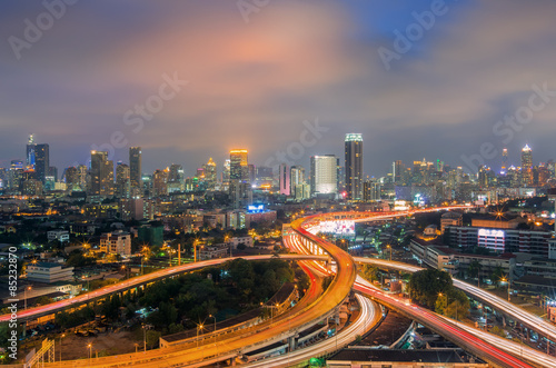 Bangkok city view with expressway. © 24Novembers