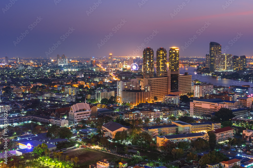 Bangkok at twilight.