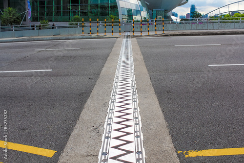 Sawtooth expansion joint on a modern bridge.