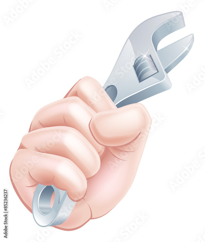 Cartoon Wrench Hand