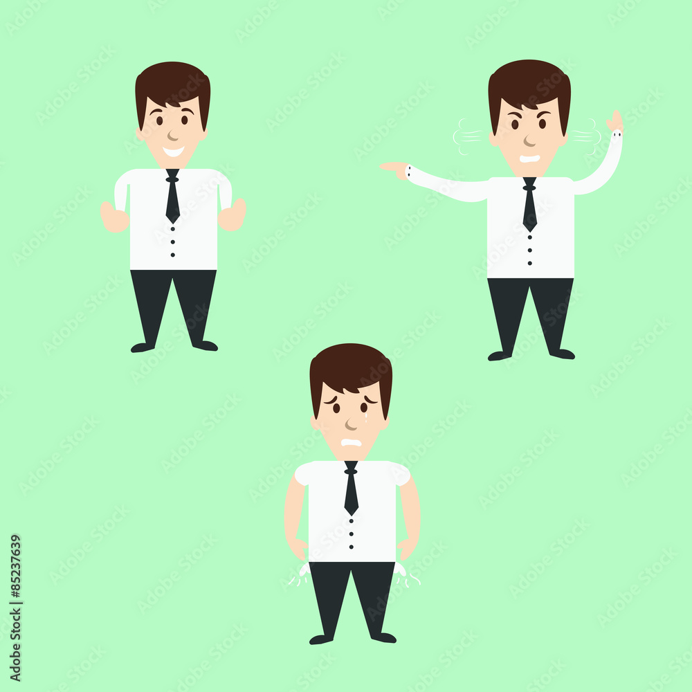 Set of businessman characters Set of businessman characters