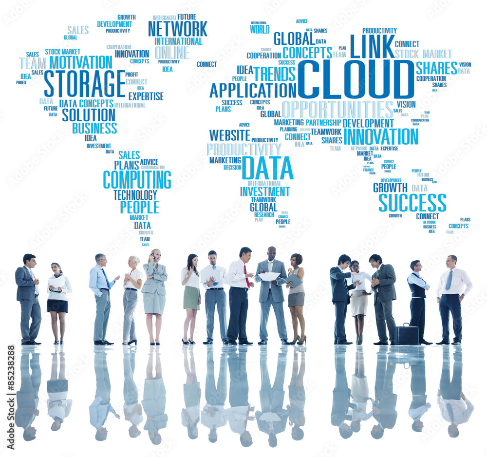 Link Cloud Computing Technology Data Information Concept Link Cloud Computing Technology Data Information Concept
