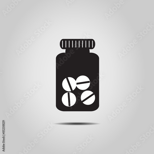 medicine bottle - vector illustration