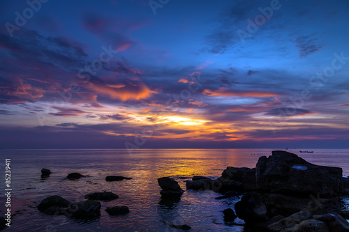 Sunrise Tropical landscape sea