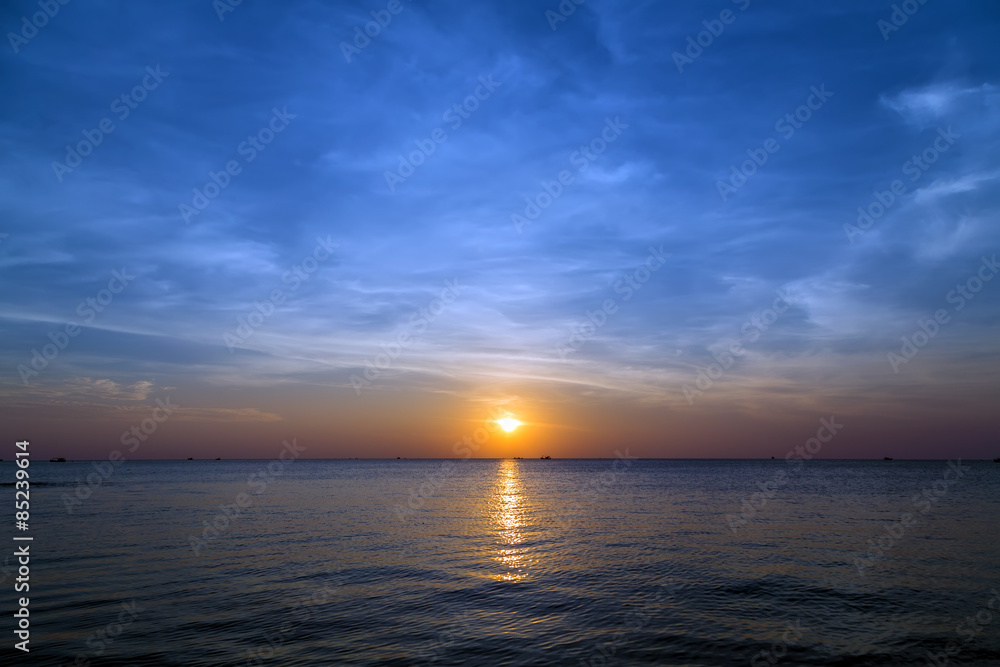 Sunrise landscape sea