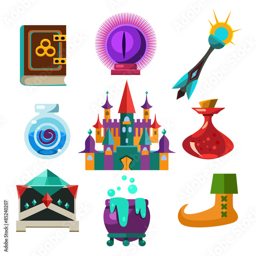Collection of Vector Fairy Tale Elements