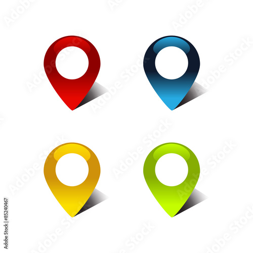 Free Download Set of color signs with shadow for the navigator. - GFXLoad