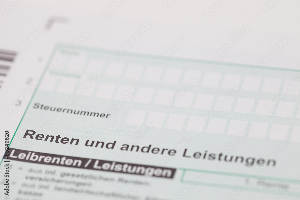 Steuer, Rente, Formular, Angaben, Finanzen, Geld Steuer, Rente, Formular, Angaben, Finanzen, Geld