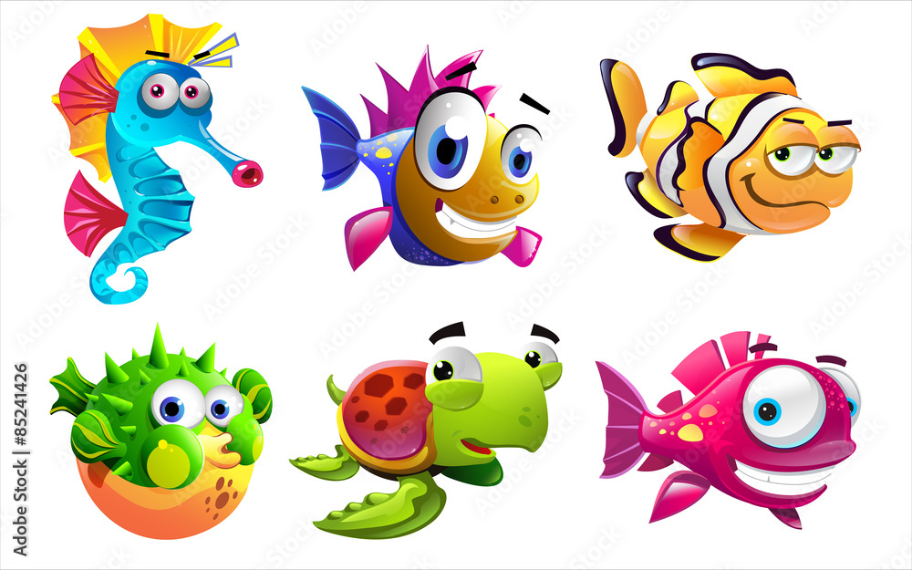 Different sea creatures