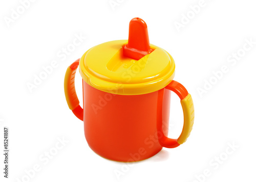  Children's plastic cups  isolated