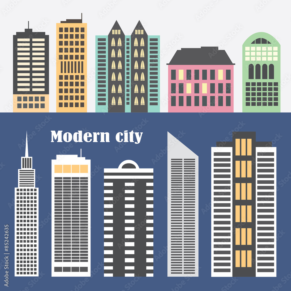 Vector city illustration Vector city illustration