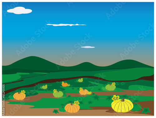 pumpkin garden vector design