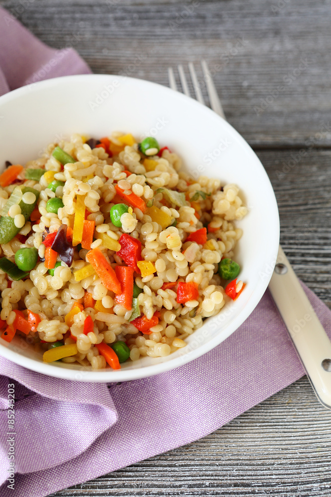 Cous cous with fresh vegetables Cous cous with fresh vegetables