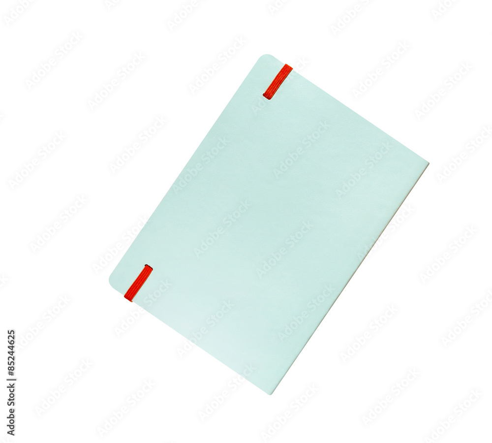 mint leather cover note book isolated on white background mint leather cover note book isolated on white background