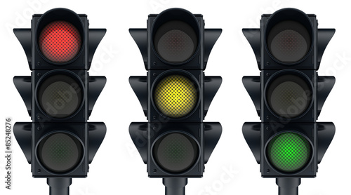 Fotografie, Obraz Three traffic lights