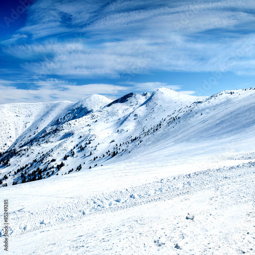 Beautiful winter landscape in high mountains © bellan