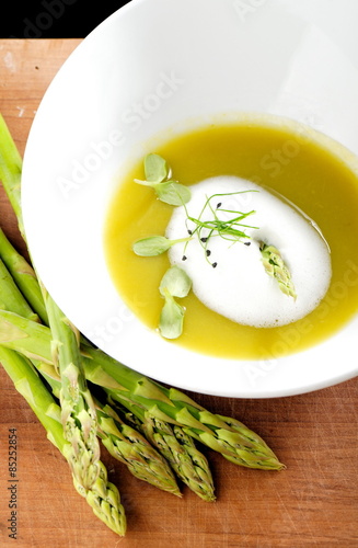 Fine dining, Asparagus soup