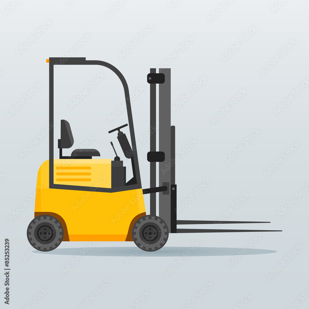 Forklift truck vector illustration