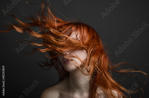 Fotótapéta girl with red hair