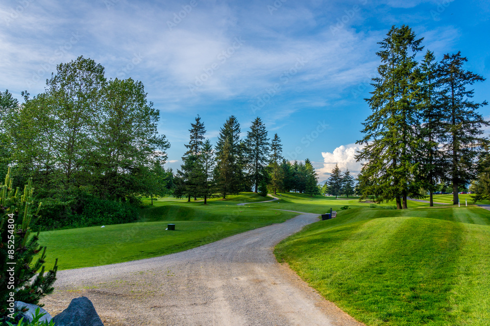 The end of the day at a golf course near Fort Langley British Columbia