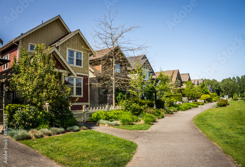 Suburbia in Fort Langley, a historic village in the Fraser Valley of British Columbia photo