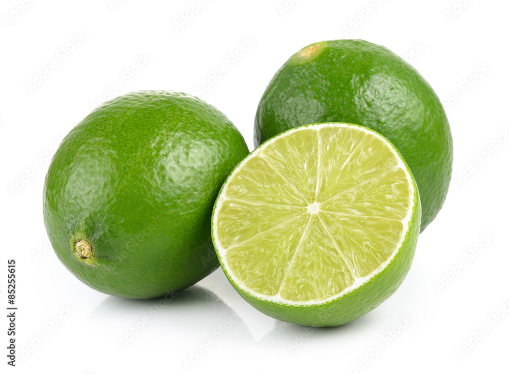lime on white background lime on white background