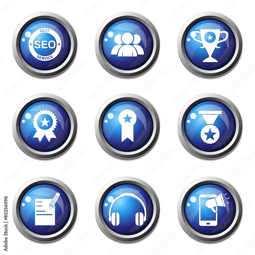 SEO Internet Sign Blue Vector Button Icon Design Set 9 SEO Internet Sign Blue Vector Button Icon Design Set 9