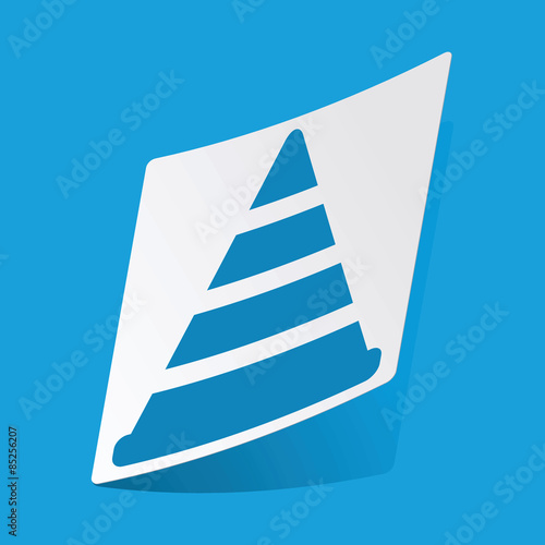 Traffic cone sticker
