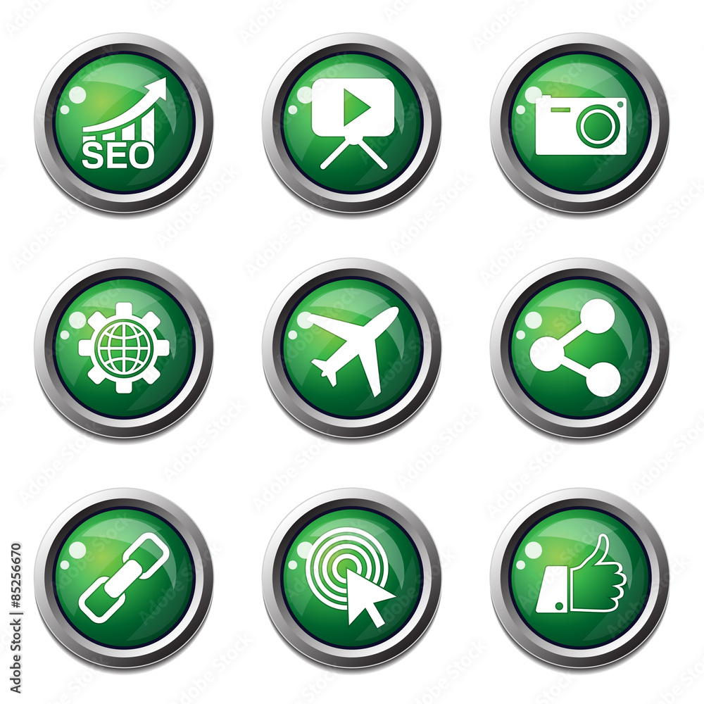 SEO Internet Sign Green Vector Button Icon Design Set 1 SEO Internet Sign Green Vector Button Icon Design Set 1