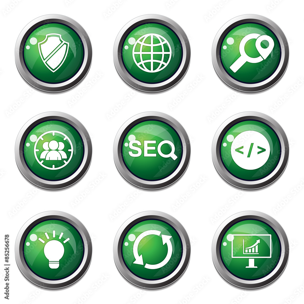 SEO Internet Sign Green Vector Button Icon Design Set 2 SEO Internet Sign Green Vector Button Icon Design Set 2
