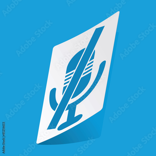 Muted microphone sticker