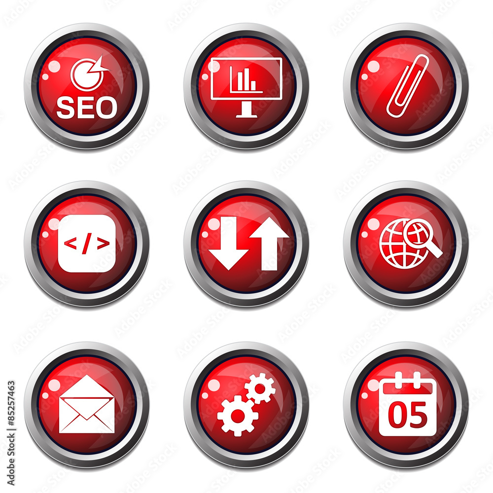 SEO Internet Sign Red Vector Button Icon Design Set 6 SEO Internet Sign Red Vector Button Icon Design Set 6
