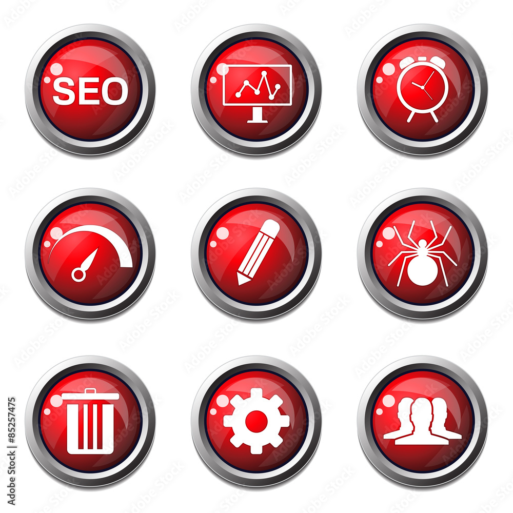 SEO Internet Sign Red Vector Button Icon Design Set 8 SEO Internet Sign Red Vector Button Icon Design Set 8