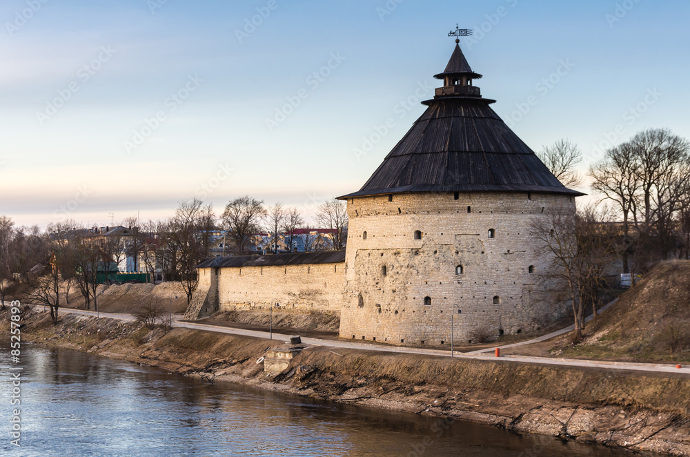 View on fortress in Pskov, Russia