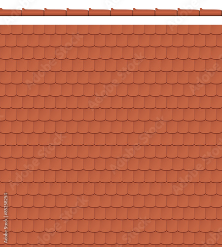 Roof tile, basket-handle arch - seamless tileable