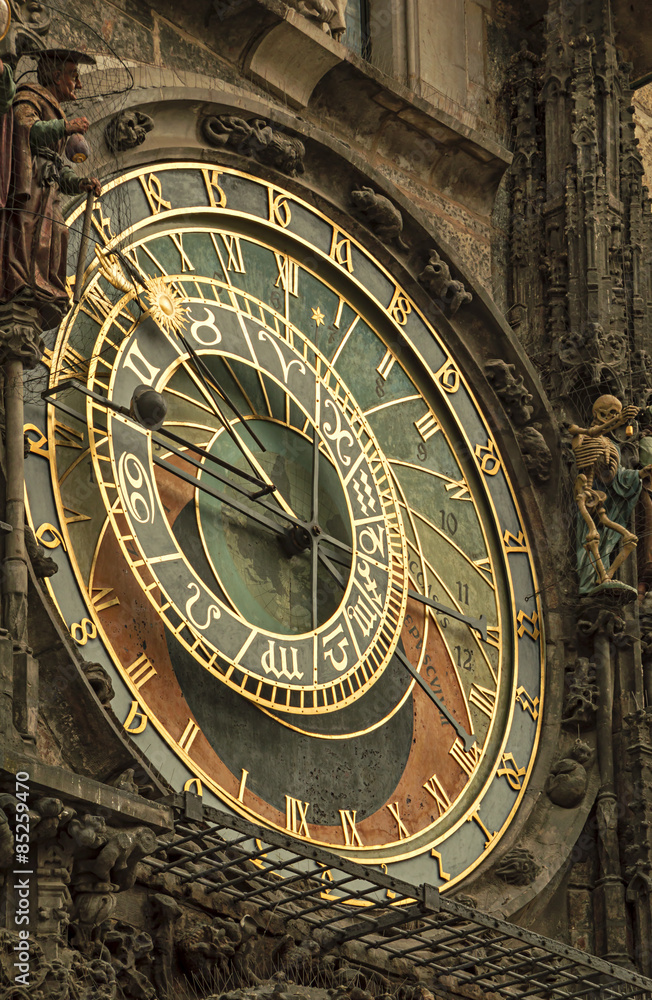 Obraz premium Astronomical Clock in Prague, Czech Republic.
