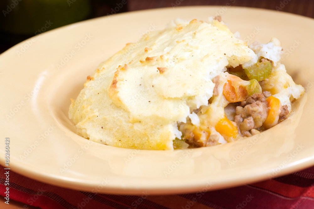 Comfort Food - Shepard's Pie topped with mashed potatoes. Comfort Food - Shepard's Pie topped with mashed potatoes.