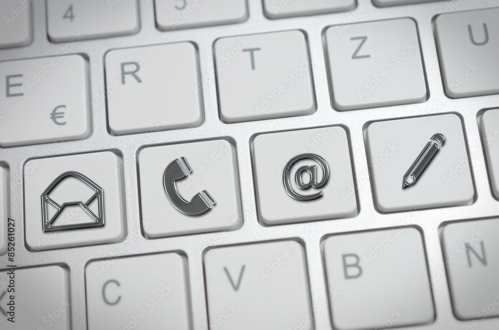 Website and Internet contact us page concept with icons Website and Internet contact us page concept with icons