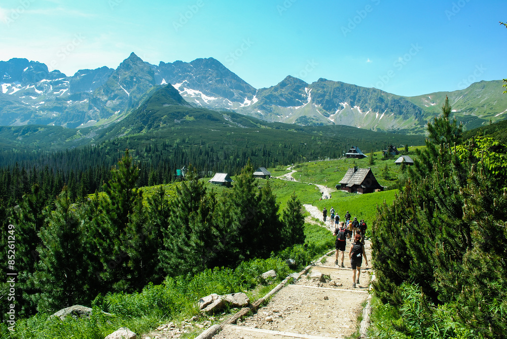 Road to Gasienicowa valley in High Tatras