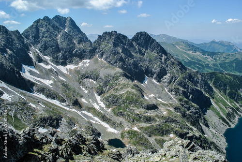 Obraz na płótnie View over Swinica and Koscielec peaks w salonie
