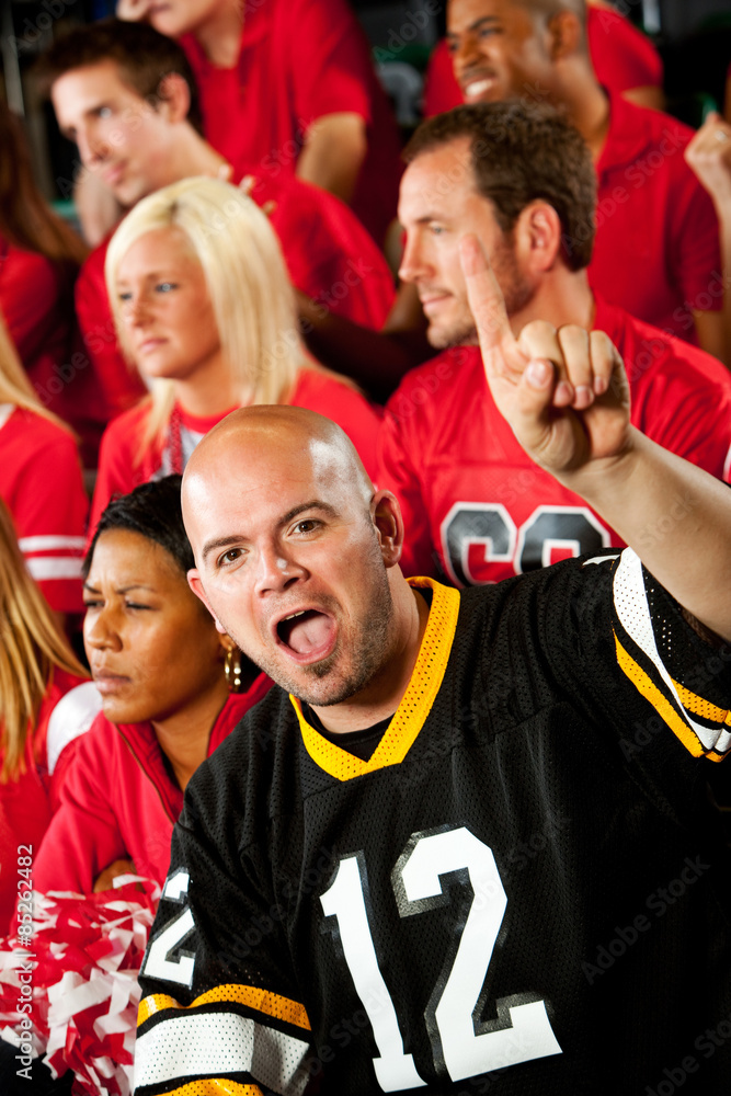 Fototapeta premium Fans: Visiting Team is Number One