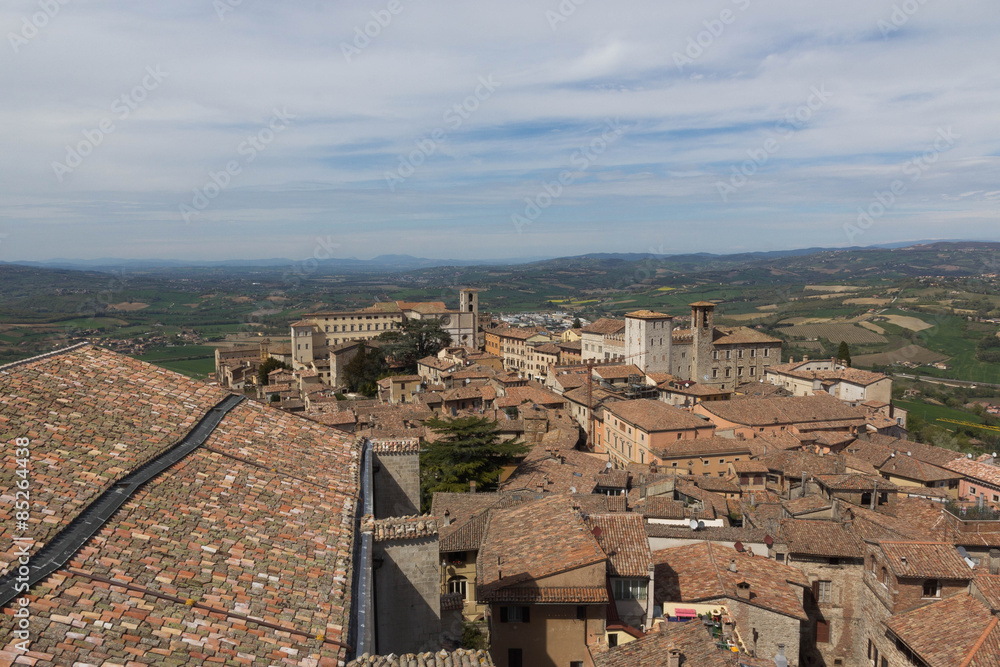 Panorama di Todi visto dal campanile di San Fortunato