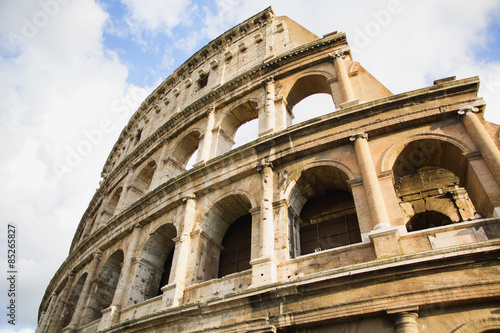 View of Colosseum in Rome, Italy during the day