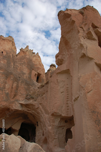 Ortahisar cave city in Cappadocia, Turkey