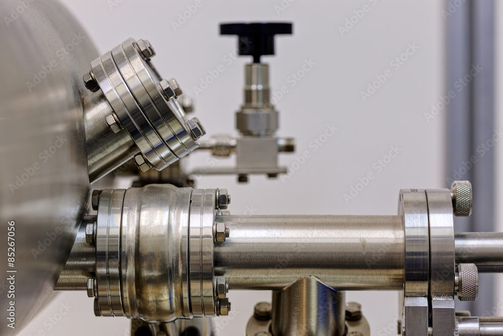 Detail of machinery in physics laboratory Detail of machinery in physics laboratory
