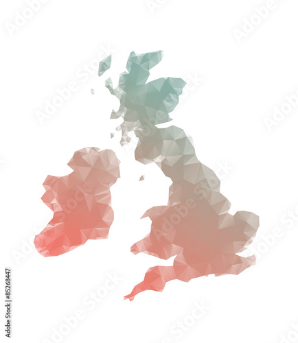 Polygon vector of the British Isles