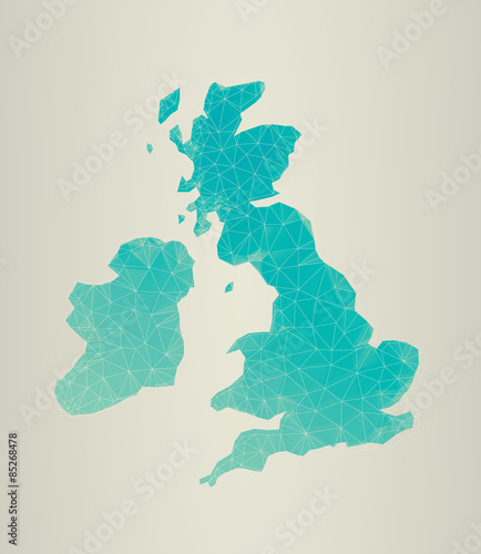 Polygon vector of the British Isles