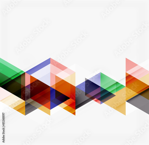 Abstract geometric background. Modern overlapping triangles