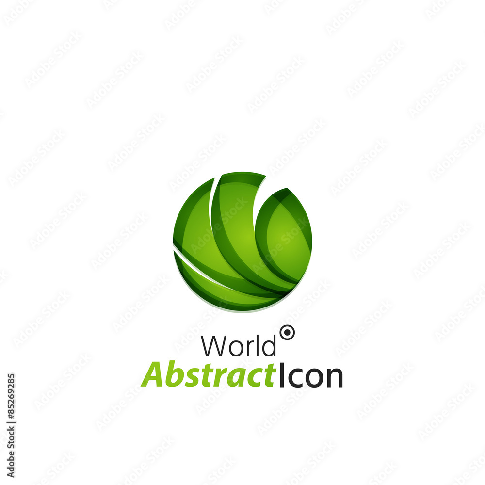 Abstract geometric business corporate emblem - globe, world Abstract geometric business corporate emblem - globe, world