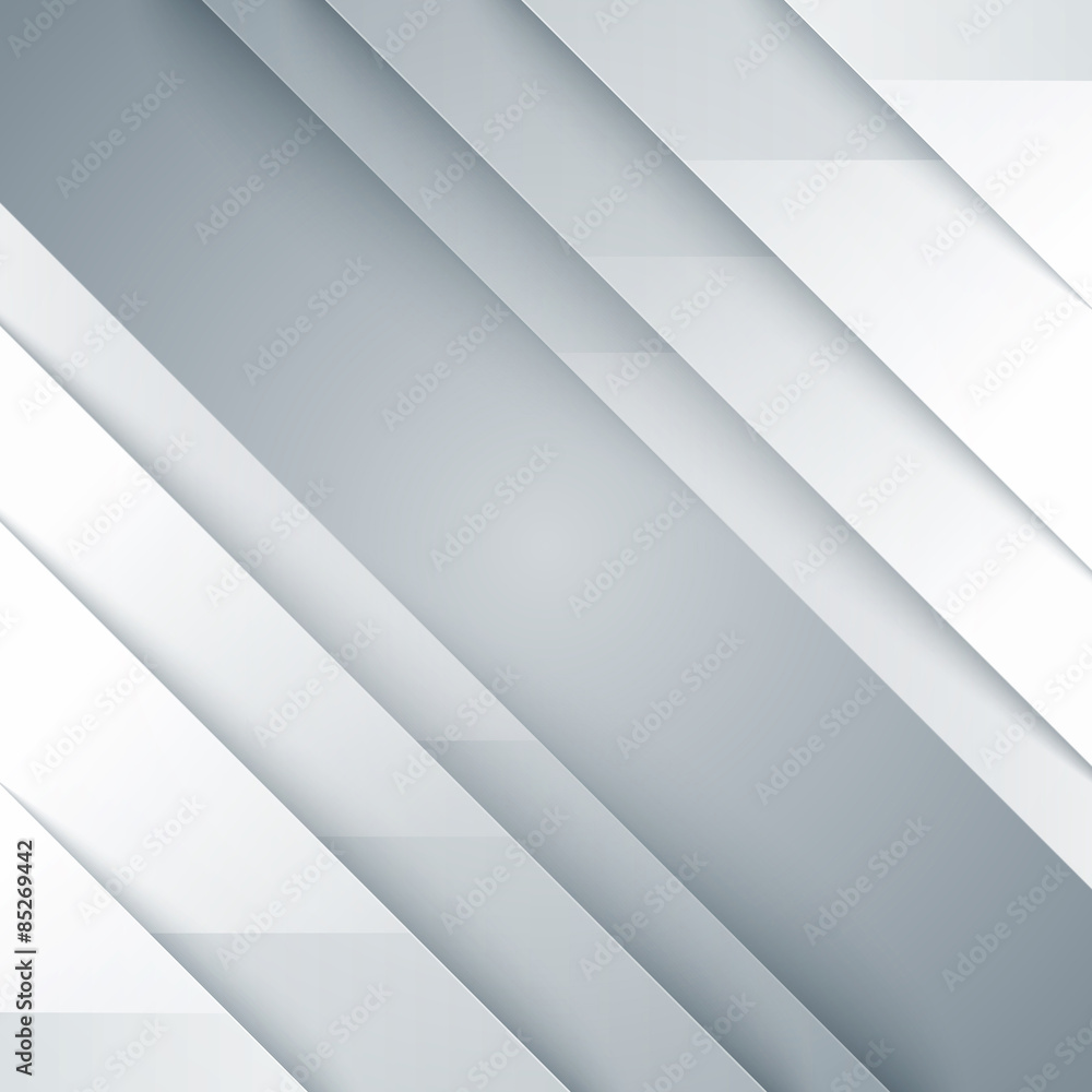 Fototapeta premium Abstract gray and white shiny triangle shapes background
